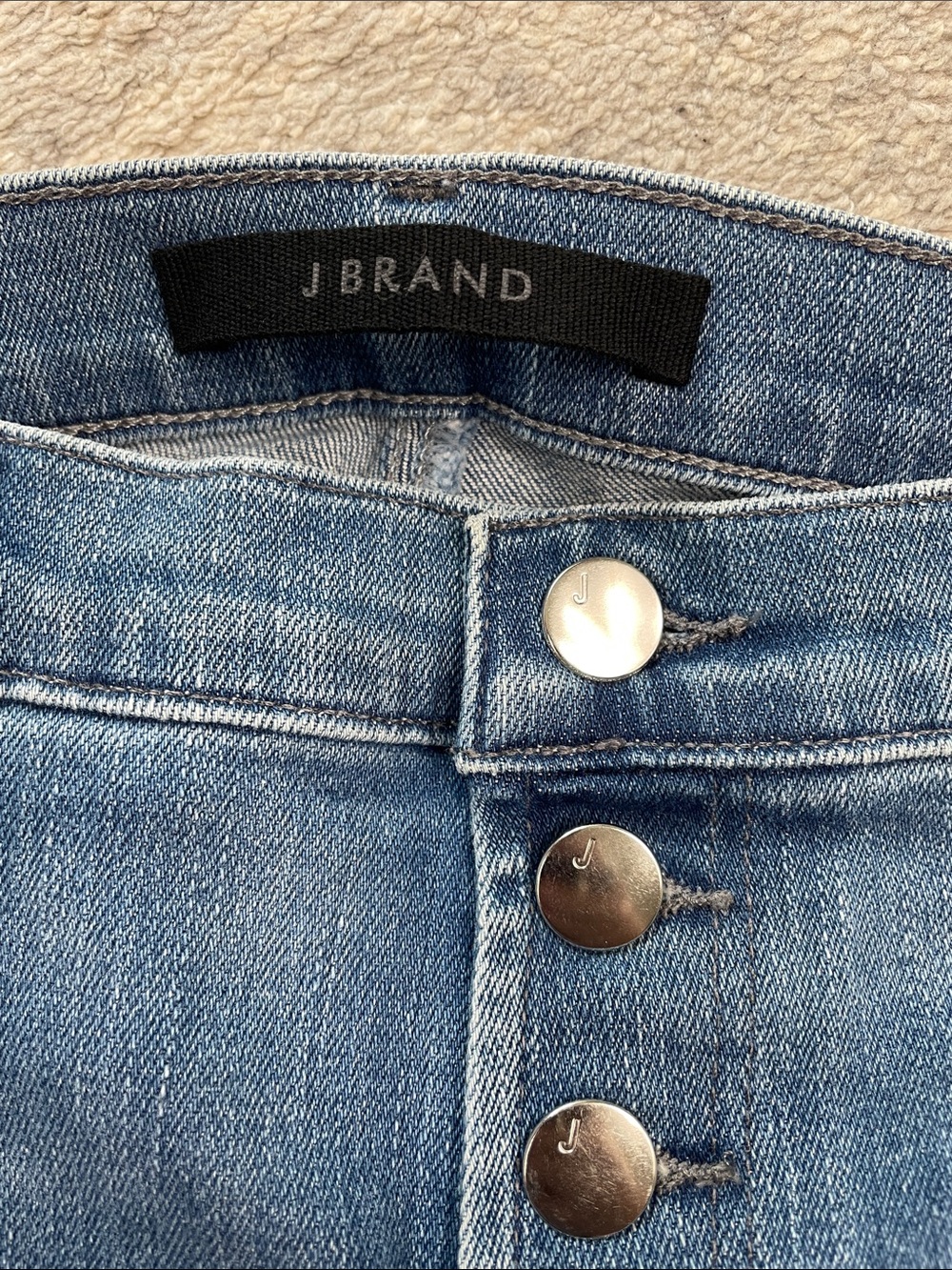 NWT J Brand Lillie High Rise Crop Flare Jeans Heart Blue Sz 30 - Picture 6 of 13